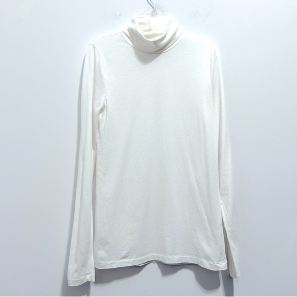 J. Crew Long Sleeve White Turtleneck - tissue crepe - Picture 2 of 3
